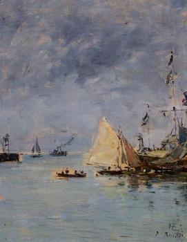 尤金 佈丹 Trouville, the Jettys, High Tide 尤金 佈丹 Trouville, the Jettys, High Tide